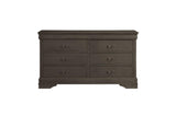 Mayville Stained Gray Modern Traditional Solid Wood Sleigh Bedroom Set - Ella Furniture