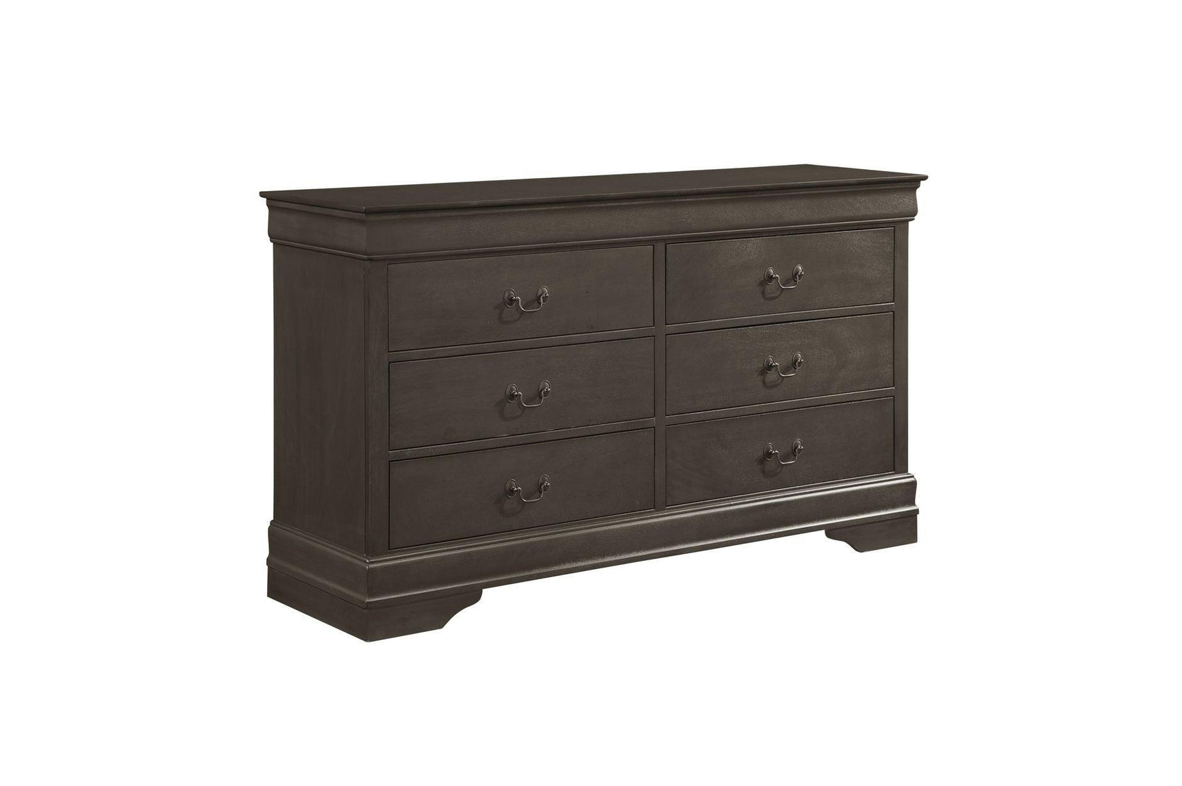 Mayville Stained Gray Modern Traditional Solid Wood Sleigh Bedroom Set - Ella Furniture