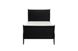 Mayville Black Modern Traditional Solid Wood Sleigh Bedroom Set - Ella Furniture
