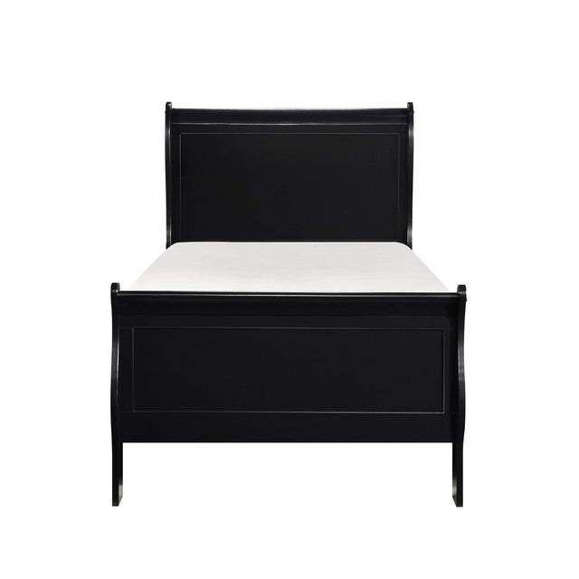 Mayville Black Modern Contemporary Traditional Sleek Wood And Engineered Wood Twin Bed - Ella Furniture