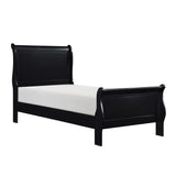 Mayville Black Modern Contemporary Traditional Sleek Wood And Engineered Wood Twin Bed - Ella Furniture