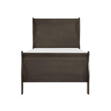 Mayville Stained Gray Modern Traditional Okume Veneer, Wood And Engineered Wood Twin Bed - Ella Furniture