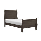 Mayville Stained Grey Traditional Okume Veneer, Wood And Engineered Wood Youth Twin Sleigh Bed - Ella Furniture