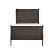 Mayville Stained Grey Traditional Okume Veneer, Wood And Engineered Wood Youth Twin Sleigh Bed - Ella Furniture