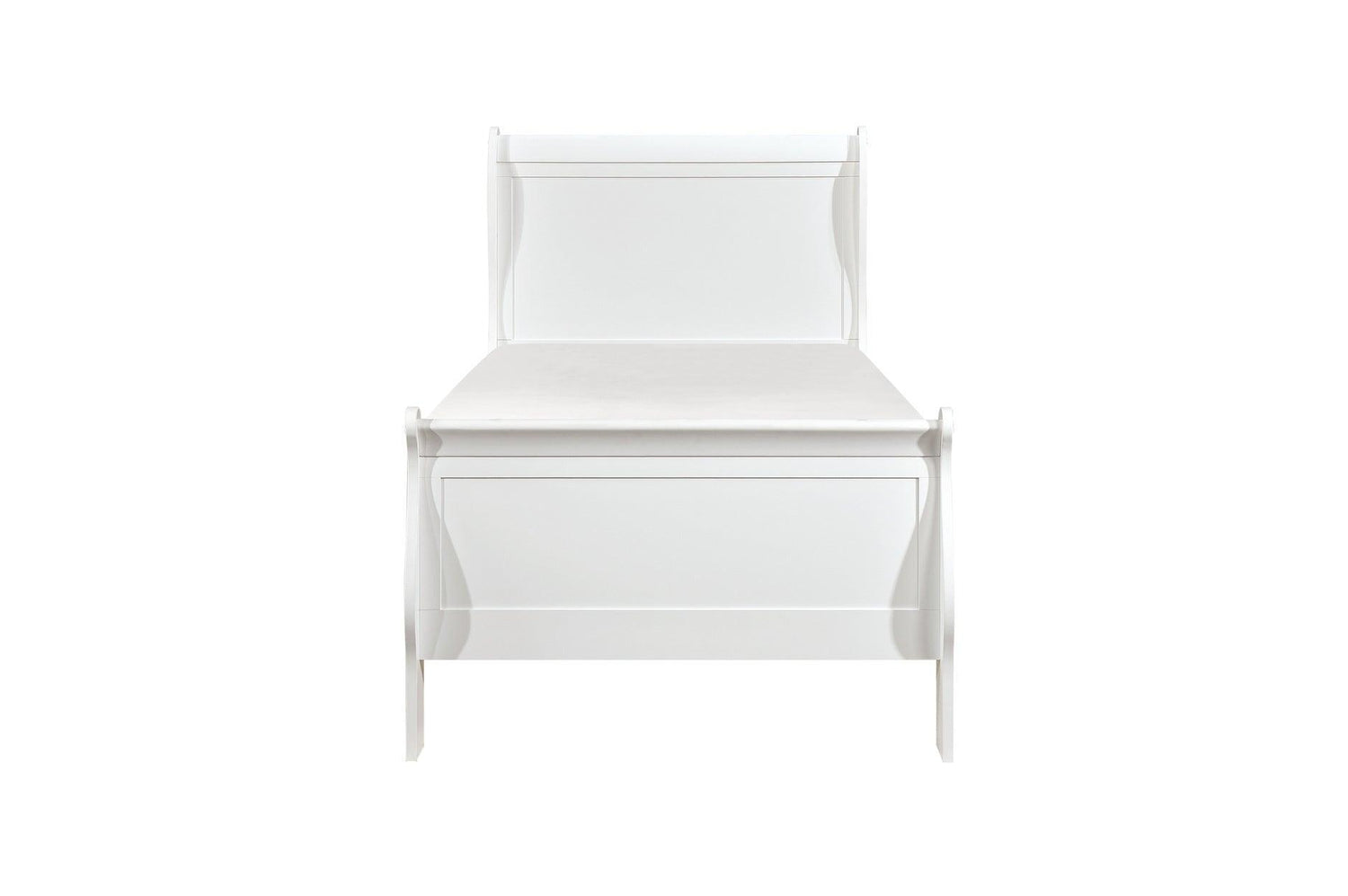 Mayville White Modern Traditional Solid Wood Panel Bedroom Set - Ella Furniture