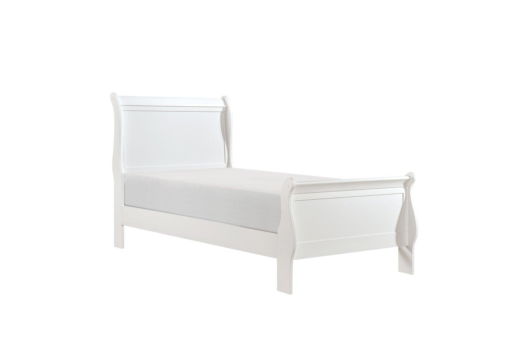 Mayville White Modern Traditional Solid Wood Panel Bedroom Set - Ella Furniture