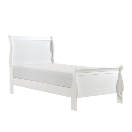 Mayville White Modern Traditional Wood And Engineered Wood Twin Bed - Ella Furniture