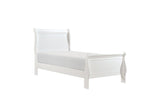 Mayville White Modern Traditional Okume Veneer Engineered Wood Sleigh Bedroom Set - Ella Furniture