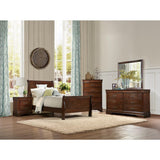 Mayville Brown Modern Traditional Okume Veneer Wood And Engineered Wood Twin Bed - Ella Furniture