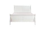 Mayville White Modern Traditional Solid Wood Panel Bedroom Set - Ella Furniture