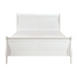 Mayville White Wood Modern Traditional Okume Veneer Wood And Engineered Wood Queen Sleigh Bed - Ella Furniture