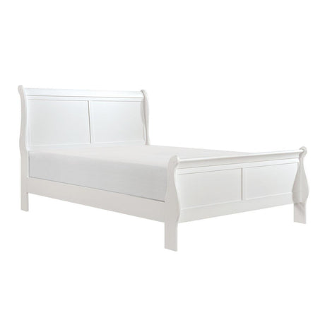 Mayville White Traditional Okume Veneer, Wood And Engineered Wood Youth Full Sleigh Bed - Ella Furniture