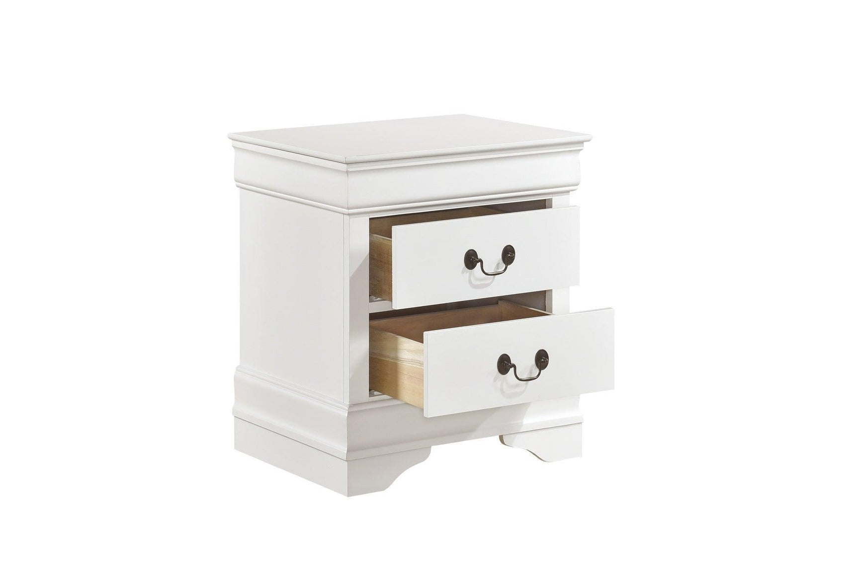 Mayville White Modern Traditional Okume Veneer Engineered Wood Sleigh Bedroom Set - Ella Furniture