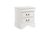 Mayville White Modern Traditional Solid Wood Panel Bedroom Set - Ella Furniture