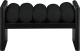 Waverly Black Boucle Fabric Bench - Ella Furniture