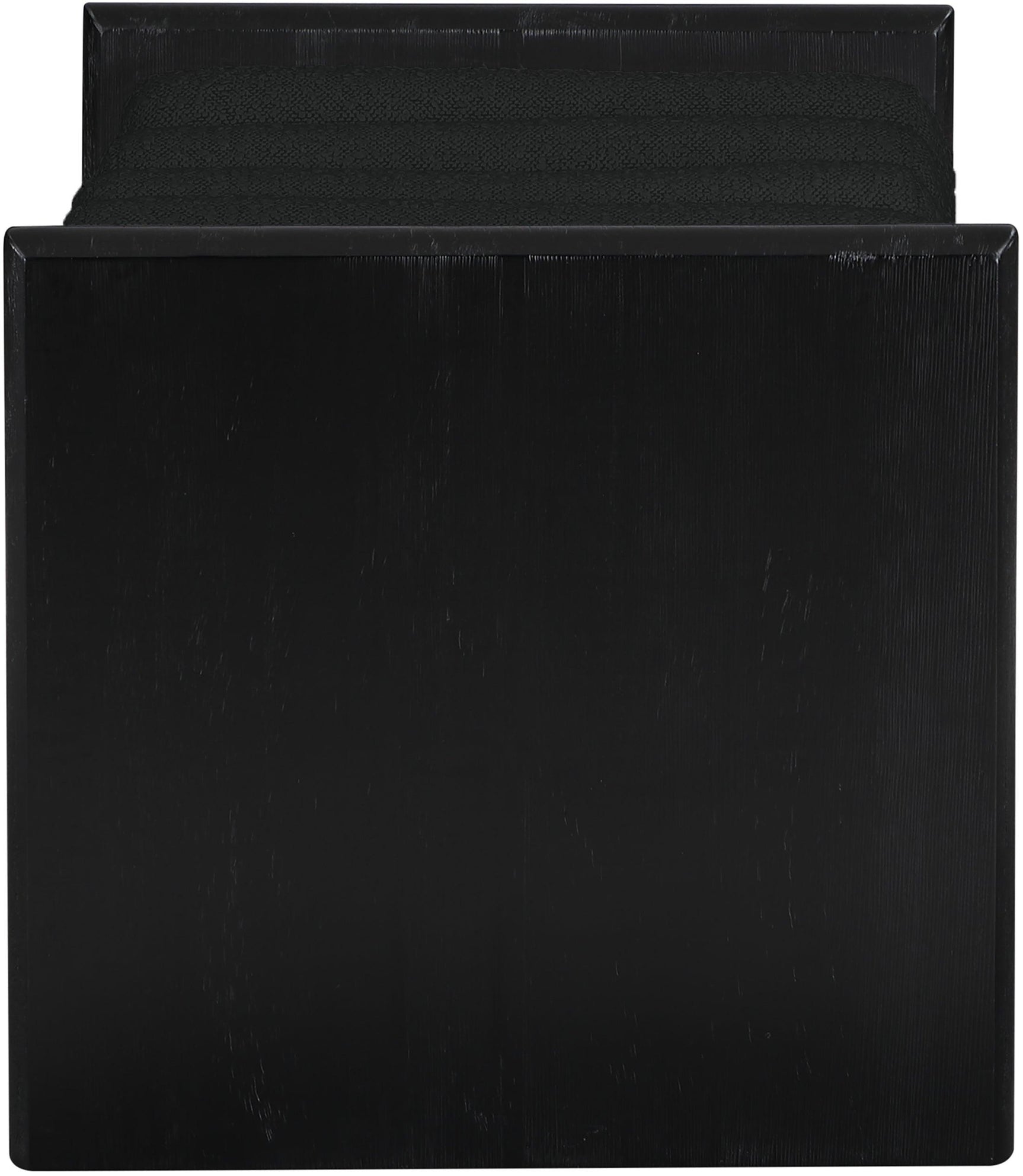 Waverly Black Boucle Fabric Bench - Ella Furniture