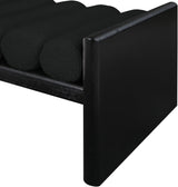 Waverly Black Boucle Fabric Bench - Ella Furniture