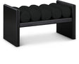 Waverly Black Boucle Fabric Bench - Ella Furniture