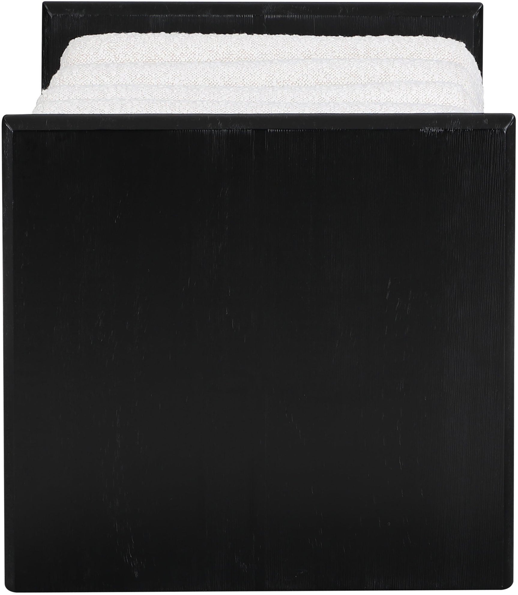 Waverly Cream Boucle Fabric Bench - Ella Furniture