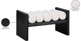 Waverly Cream Boucle Fabric Bench - Ella Furniture