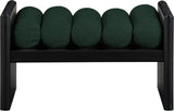 Waverly Green Boucle Fabric Bench - Ella Furniture