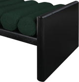 Waverly Green Boucle Fabric Bench - Ella Furniture