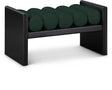 Waverly Green Boucle Fabric Bench - Ella Furniture