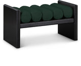 Waverly Green Boucle Fabric Bench - Ella Furniture