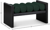Waverly Green Boucle Fabric Bench - Ella Furniture