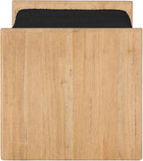 Waverly Black Boucle Fabric Bench 177Black - Ella Furniture