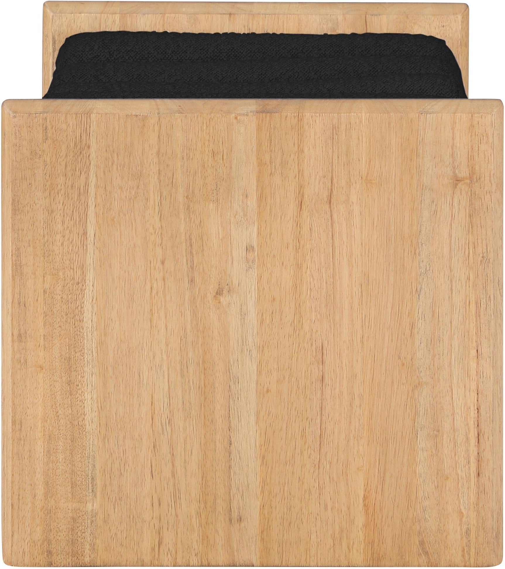 Waverly Black Boucle Fabric Bench 177Black - Ella Furniture