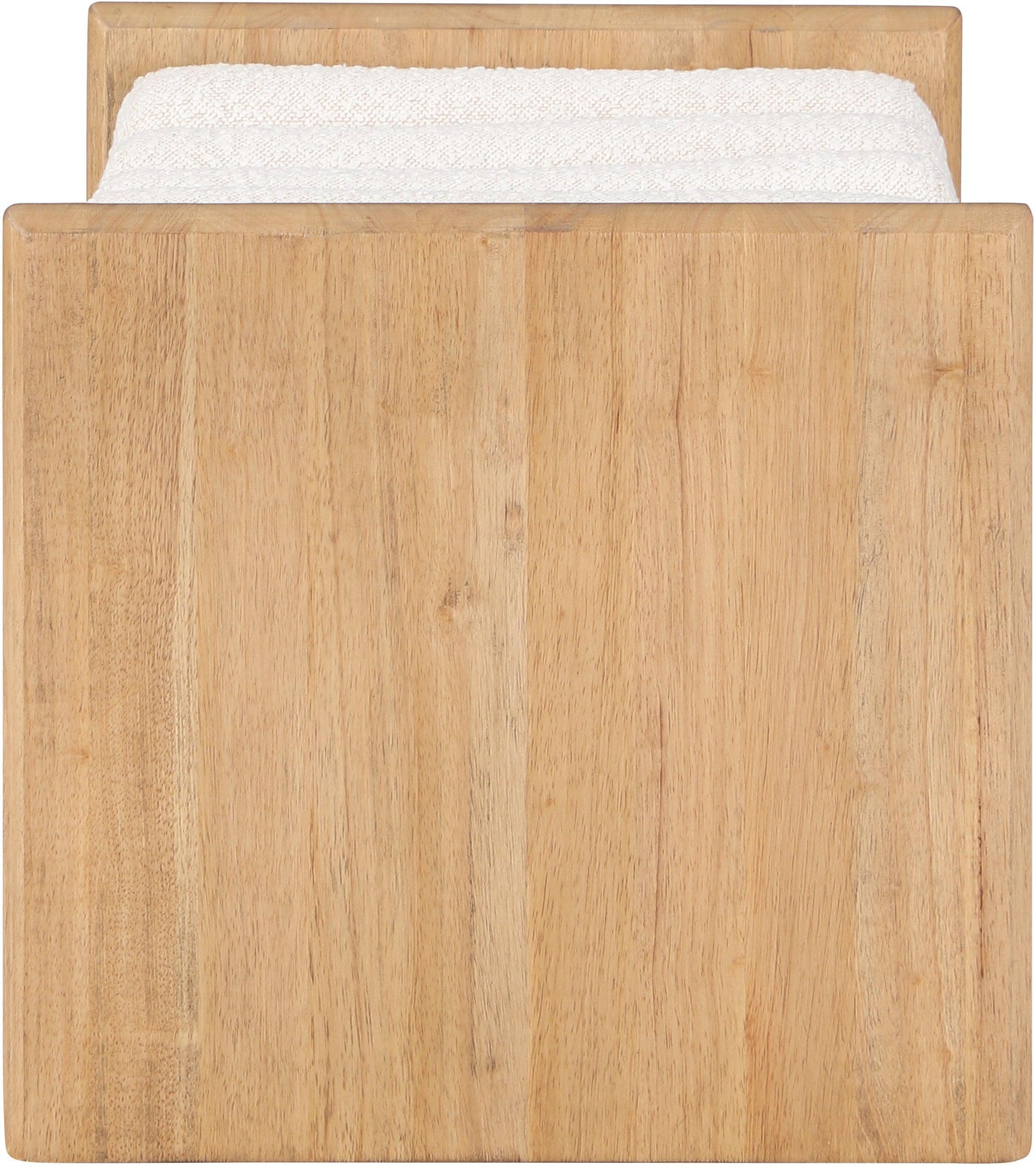 Waverly Cream Boucle Fabric Bench 177Cream - Ella Furniture