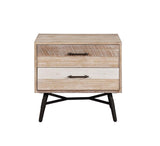 Marlow 2-Drawer Nightstand Rough Sawn Multi - Ella Furniture