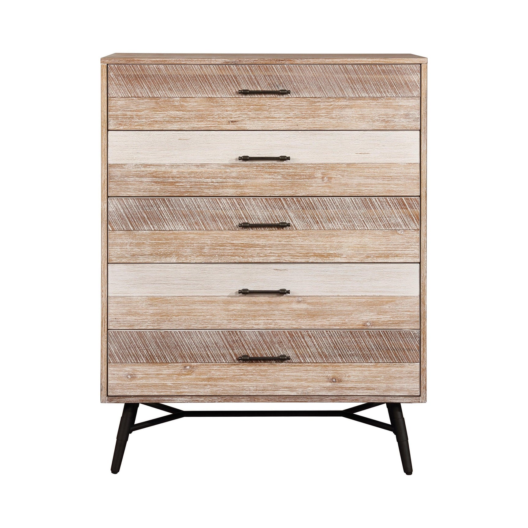 Marlow 2-Drawer Nightstand Rough Sawn Multi - Ella Furniture