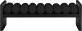 Waverly Black Boucle Fabric Bench 178Black - Ella Furniture