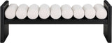 Waverly Cream Boucle Fabric Bench 178Cream - Ella Furniture