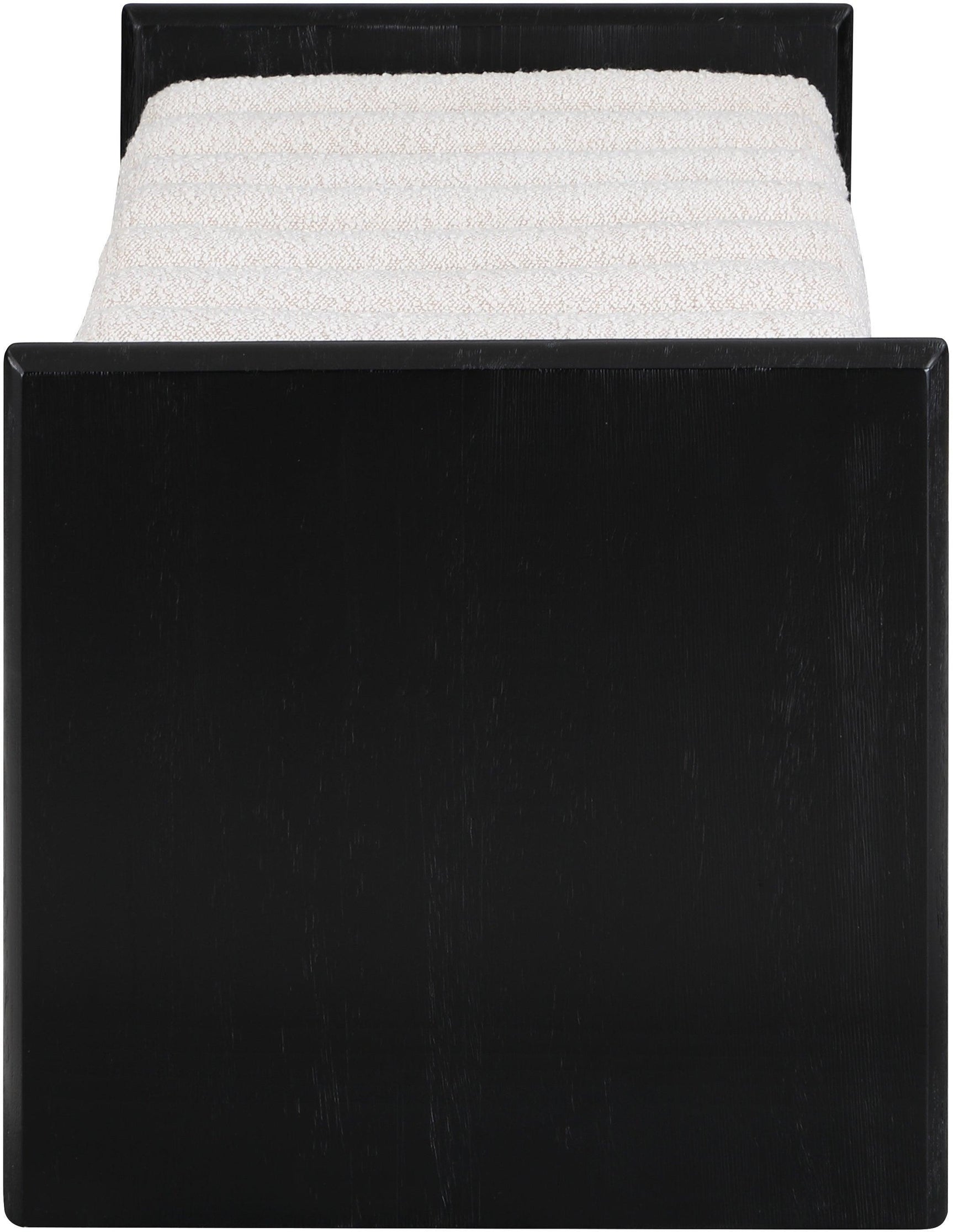 Waverly Cream Boucle Fabric Bench 178Cream - Ella Furniture