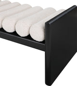 Waverly Cream Boucle Fabric Bench 178Cream - Ella Furniture