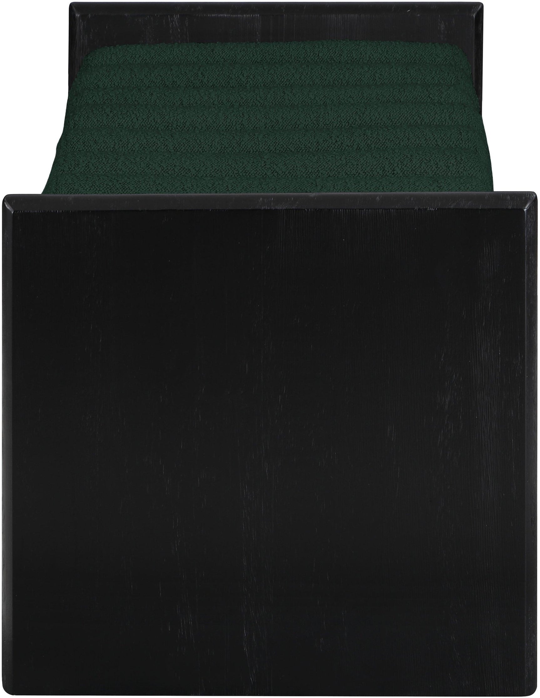 Waverly Green Boucle Fabric Bench 178Green - Ella Furniture