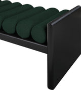 Waverly Green Boucle Fabric Bench 178Green - Ella Furniture