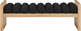 Waverly Black Boucle Fabric Bench 179Black - Ella Furniture