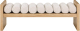 Waverly Cream Boucle Fabric Bench 179Cream - Ella Furniture