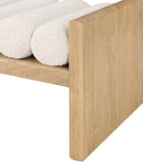 Waverly Cream Boucle Fabric Bench 179Cream - Ella Furniture