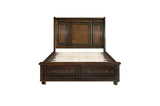 Cumberland Brown Cherry Transitional Traditional Wood Birch Veneer Storage Panel Bedroom Set - Ella Furniture