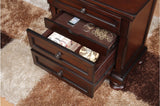 Cumberland Brown Cherry Transitional Traditional Wood Birch Veneer Storage Panel Bedroom Set - Ella Furniture
