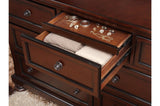 Cumberland Brown Cherry Transitional Traditional Wood Birch Veneer Storage Panel Bedroom Set - Ella Furniture