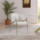 Nial Cream Boucle Fabric Dining Chair - Ella Furniture
