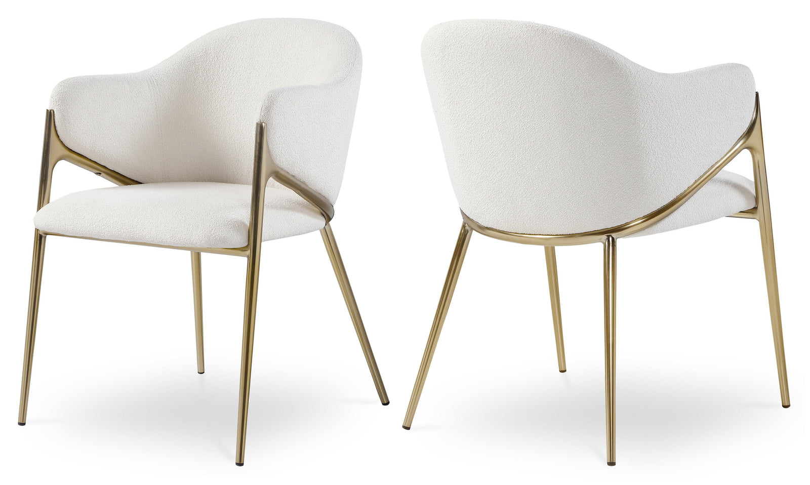 Nial Cream Boucle Fabric Dining Chair - Ella Furniture