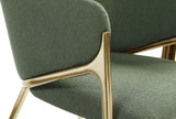 Nial Green Boucle Fabric Dining Chair - Ella Furniture