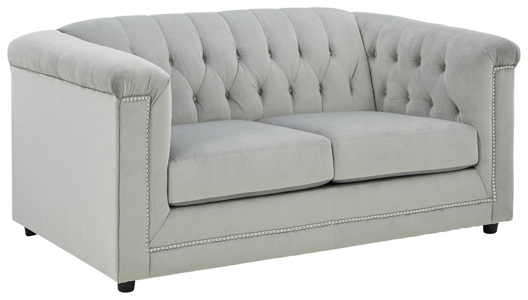 Josanna Navy Velvet Loveseat - Ella Furniture